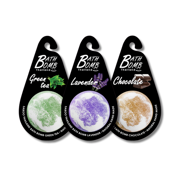 SABOO Badebomben Set Grüner Tee · Lavendel · Schokolade | Naturkosmetik