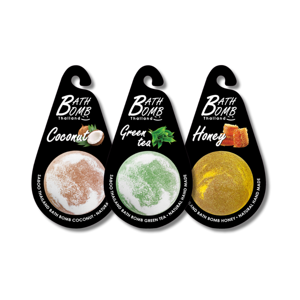 SABOO SCHAUMBAD BOMBE - 3er-Set – Kokosnuss · Grüner Tee · Honig