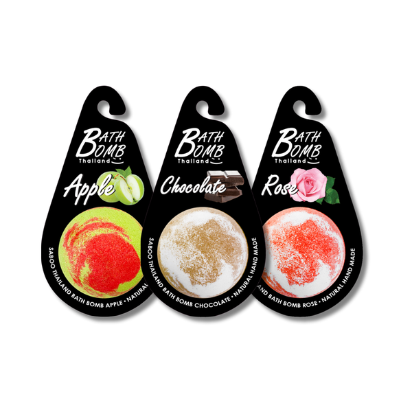 SABOO SCHAUMBAD BOMBE - 3er-Set – Apfel · Schokolade · Rose